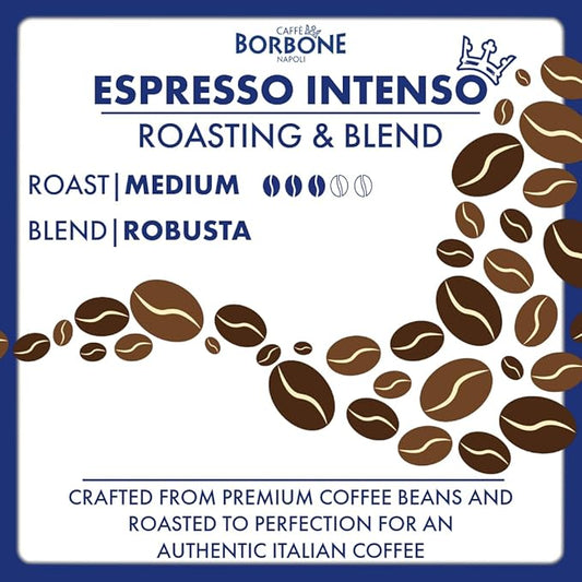 Caffè Borbone Espresso Intenso Aluminum Capsules Compatible with Nespresso Original Machines, Dark Roast, 100 Count