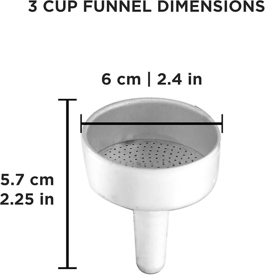 GROSCHE Milano Moka pot funnel filter 3 CUP size funnel filter replacement part for aluminum stovetop espresso maker Greca moka espresso coffee maker