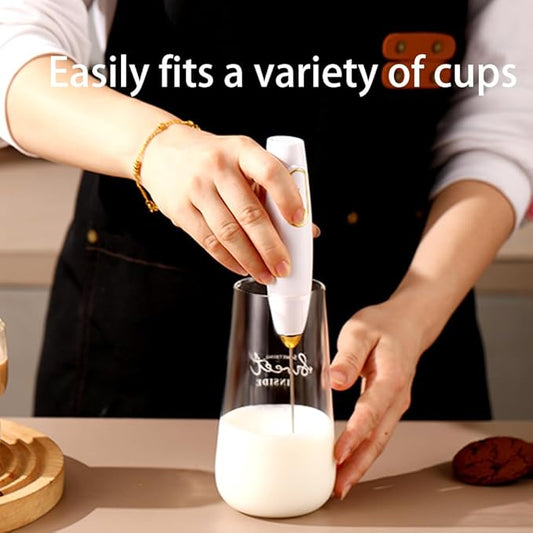 Electric Milk Frothers,Stainless Steel,Mini Handheld.Quick Type-C Charging for Coffee Lattes,Cappuccinos,Egg Whipping & Hot Choc.With Double-Layer Stirrer Head.(black)