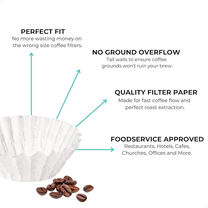Coffee Filters, 8/12-Cup Size, 300/Pack