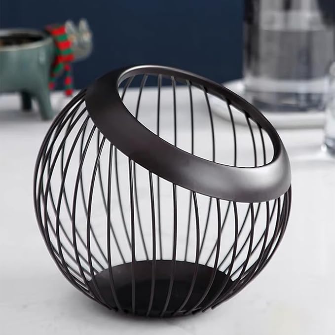 Charmount Coffee Pod Holder, Large Capacity K Cup Holder and Espresso Pod Holder, Coffee Pod Organizer for Keurig K-Cup Storage and Espresso Capsule Holder, Coffee Bar Accessory, Fruit Basket (Brown)