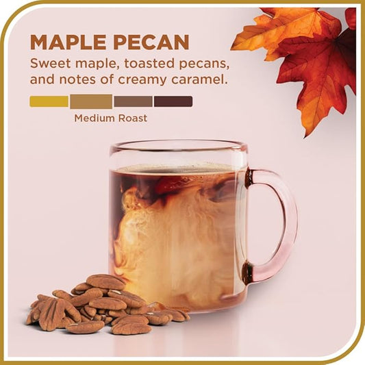 Don Francisco's Maple Pecan Ground Coffee, Medium Roast – 100% Arabica, Seasonal Flavored Coffee, 3-Pack of 12 oz Bags