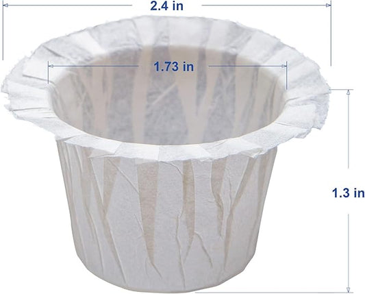 100 Count Disposable Coffee Paper Filters,Compatible with Keurig Brewers Single Serve 1.0 and 2.0, Fit all Reusable Coffee Pods.