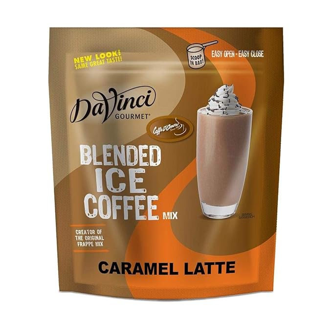 DaVinci Gourmet Caramel Blended Iced Coffee Mix, 3 Pound (Pack of 1)
