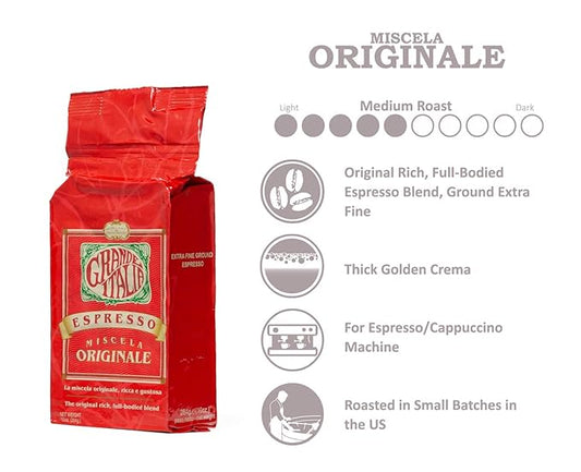 Grande Italia Espresso Ground (Ex Fine Ground, 10 oz)