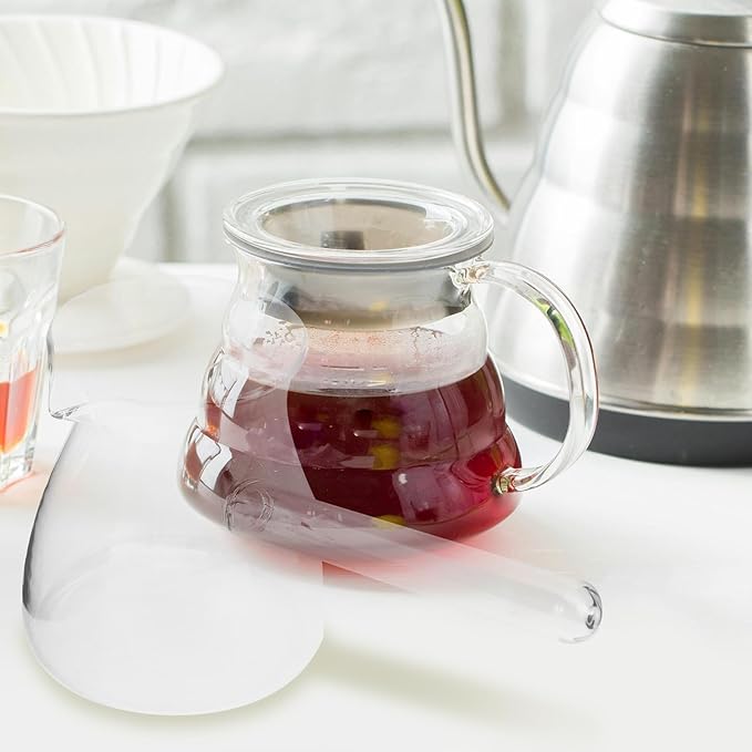 Luxshiny Glass Turkish Coffee Pot with Side Handle 350Ml Borosilicate Glass Milk Jug Coffee Server for Brewing Tea and Frothing Milk