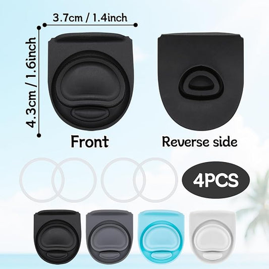 4pcs Replacement Stopper and 4pcs Ring Compatible with Owala FreeSip 24oz 32oz,Water Bottle Top Gasket Lid for Owala 16/19/24/32/40oz Seal Bottle Mouth Cap Silicone Stopper Insert Parts Accessories