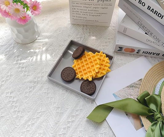Small Square Tray (5.9 inch) 3 Pack, Durable Gray Tray for Desserts & Organization, Lightweight for Coffee, Drinks, Party, Seasoning, Perfume and Display.