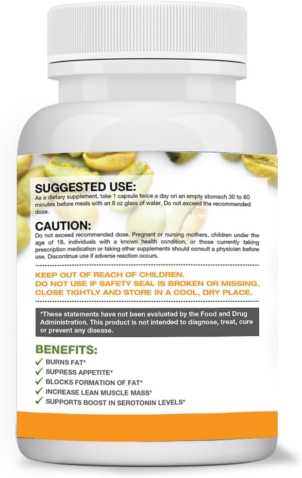 Maximum Slim Most Effective Formulation MaximumTrim Garcinia CAMBOGIA with Green Coffee Bean Extract All Natural Weight Loss, Appetite Suppressant & Fat Burner - Month Supply