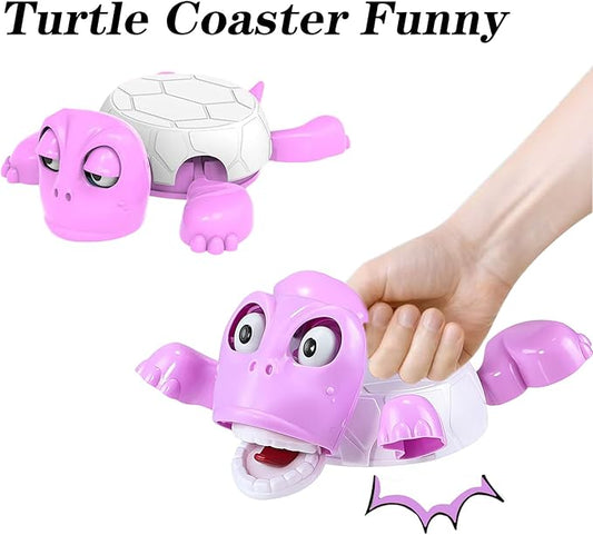 Turtle Coaster Funny, Cute Screaming Sea Turtle Cup Coaster with Funny Expression, Turtle Desk Decor for Home/Office, Sea Turtle Creative Gifts for Women (Pink)