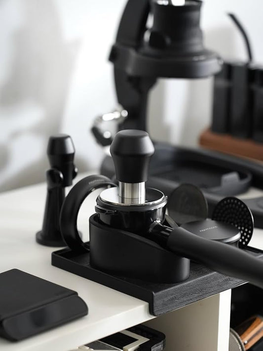 Normcore 51mm Coffee Tamper V4.1 Mini, Spring-Loaded with Click Feedback, Self-Leveling Stainless Steel Flat Baffle, Compatible with 51mm Espresso Machines Portafilter, Black