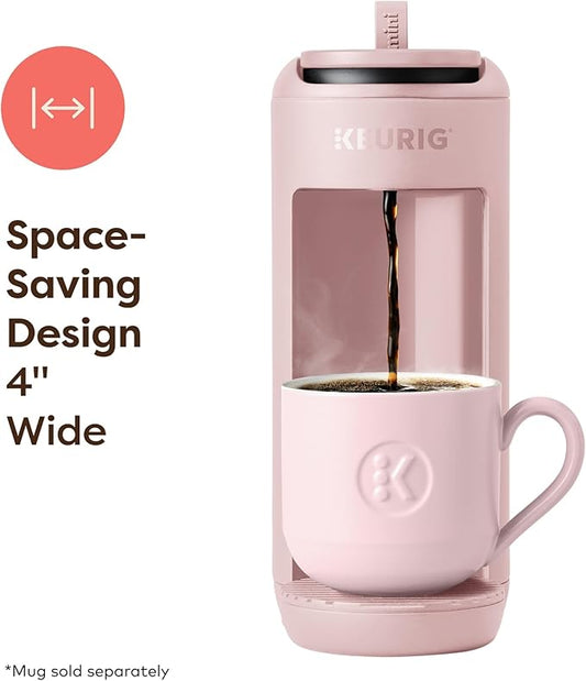 Keurig K-Mini Mate Single Serve K-Cup Pod Coffee Maker, Brews Up to 12 oz Cup, Compact Portable Coffee Machine for Small Spaces, Great for Dorms & Offices, Pink Sands