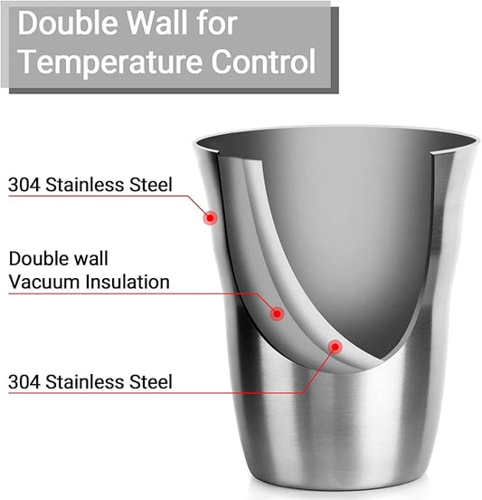 Beasea Metal Cups 8 oz Set of 4, Stainless Steel Cup 8 oz Double Wall Stackable Small Mini Glasses Insulated Drinking Tumblers for Home Restaurant Office Camping Party