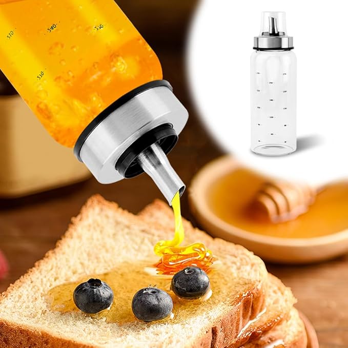 Loyanger Honey Dispenser No Drip, 10 OZ Honey Jar Maple Syrup Dispenser, Glass Honey' Dispenser Pot for Coffee or Tea, Honey' Container(COLOR:1pcs)