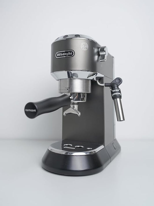 Normcore 51mm Double Spout Portafilter 3 Ear Fits Delonghi Dedica EC680 and EC685, and SMEG & EUPA Coffee Machines Anodized Aluminum Handle with 18g Filter Basket