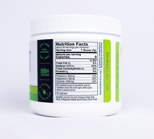 Ballast Zero-Sugar Electrolytes - Citrus Lime - Hydration Powder | Keto & Paleo Friendly | Liquid Daily IV for Rapid Rehydration | Element Electrolytes Magnesium, Sodium, and Potassium | 30 Servings