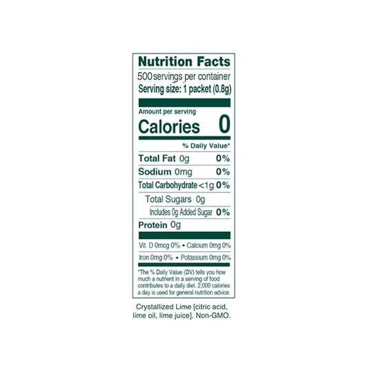 True Citrus TRUE LIME Water Enhancer, Bulk Dispenser, 500 Count (Pack of 1), 0 Calorie Drink Mix Packets For Water, Sugar Free Lime Flavoring Powder Packets