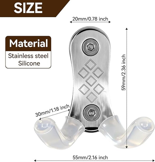 2 Pack Stainless Steel Magnetic Portafilter Holder, Universal Espresso Stand with Adhesive Patch - Compatible with Breville, Ninja Luxe Cafe, Rancilio & 51/53/58mm Portafilters