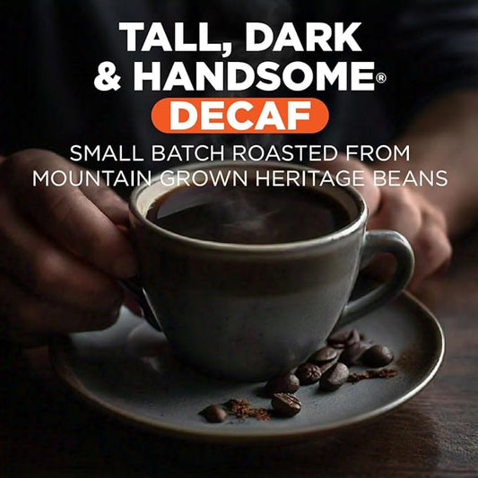 Maud's Decaf Dark Roast Ground Coffee, 3 Bags, (60oz), 100% Arabica Coffee, 156 Servings