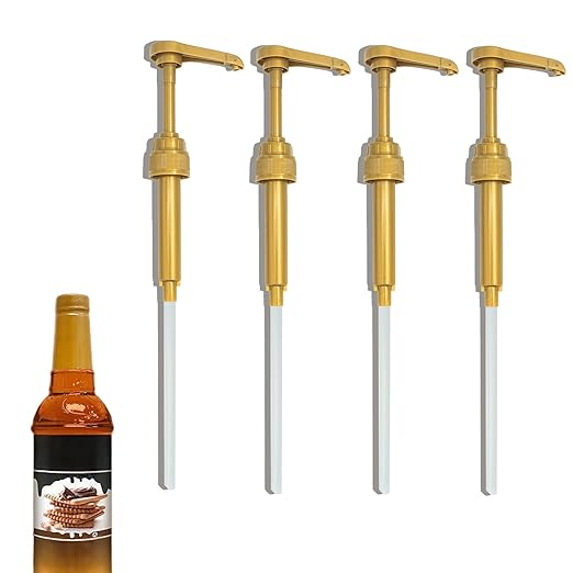 Syrup Pump Compatible with Syruvia,with Precise Dispensing,Coffee Syrup Pump Compatible with Syruvia,Lockable Design,Easy to Use and Clean for Liquids&Pastes,4PCS