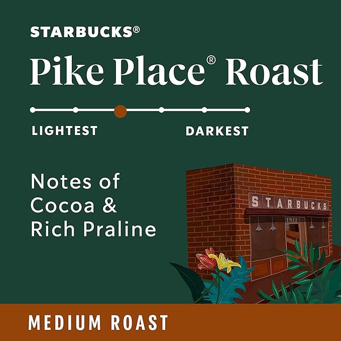 Starbucks Pike Place Roast K-Cups for Keurig - 144 Count