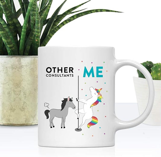 Andaz Press Funny Quirky 11oz. Ceramic Coffee Tea Mug - Thank You Gift, Horse Unicorn, 1-Pack, Birthday Ideas for Coworker Him Her, Gift Box