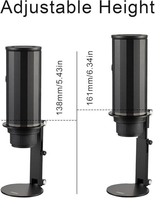 Pour Over Coffee Maker Stand,Adjustable & Foldable Portable Electric Espresso Machine Stand,Holder for Coffee Grinder,Universal Dripper,V60 Dripper,Travel Coffee Maker, Press Black