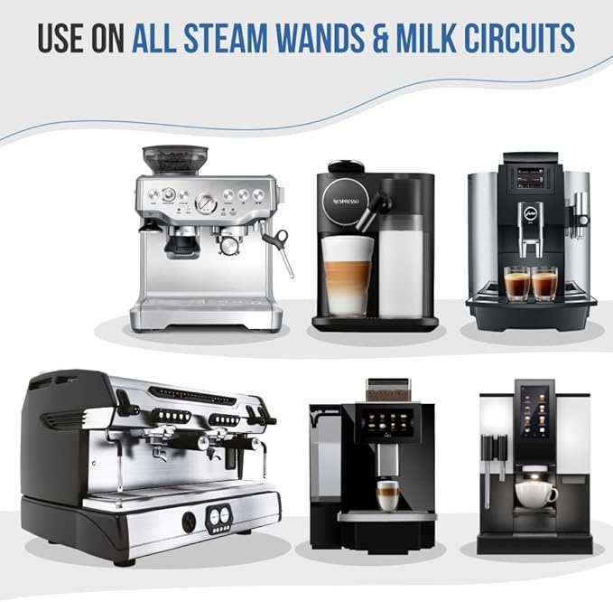 Caffenu Milk Frother Cleaner for Coffee Machines. Alkaline Up to 32 Cleans