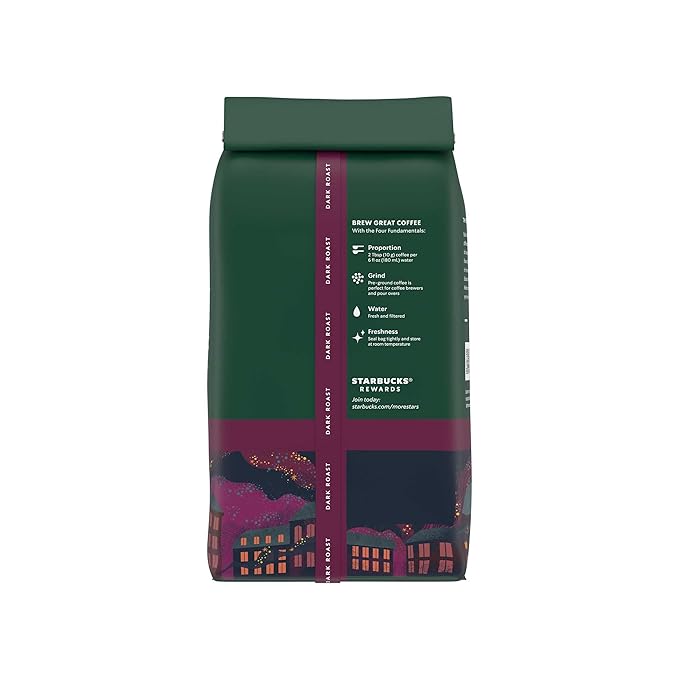 Starbucks Ground Coffee, Dark Roast Hot or Iced Coffee, French Roast, 28 oz