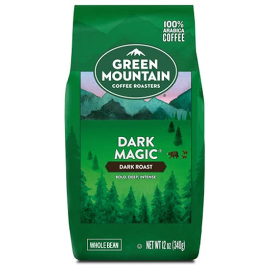 Green Mountain Coffee Roasters, Dark Magic, Whole Bean Coffee, Dark Roast, Bagged 12oz