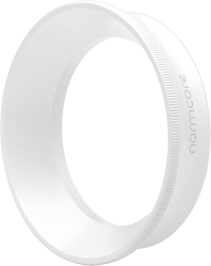 Normcore 51mm Magnetic Dosing Funnel, Espresso Dosing Ring, 18mm Anodized Aluminum with 8 Neodymium Magnets Compatible with 51mm Delonghi Portafilter, Non-stick coating White