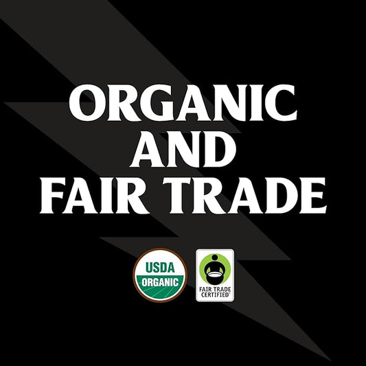 Death Wish Coffee, Ground Light Roast, Organic and Fair Trade, 1 Pound (Pack of 2)
