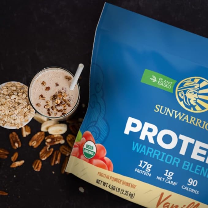 Organic Plant Based Protein Powder | Vegan Organic Protein Powder Vanilla Flavored with BCAA Amino Acids & Hemp Seed Pea Blend | Non-GMO Soy Dairy Filler & Gluten Free (Vanilla, 90 Servings)