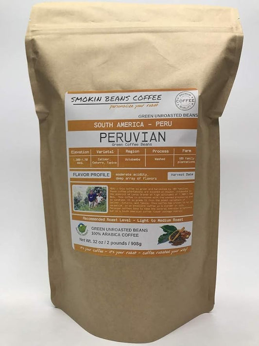 5-Pound India Robusta, Unroasted Green Coffee Beans, Fresh Current Crop Specialty Grade, Roast the Beans Yourself at Home on Your Roasting Equipment Prior to Using for Brewing Coffee