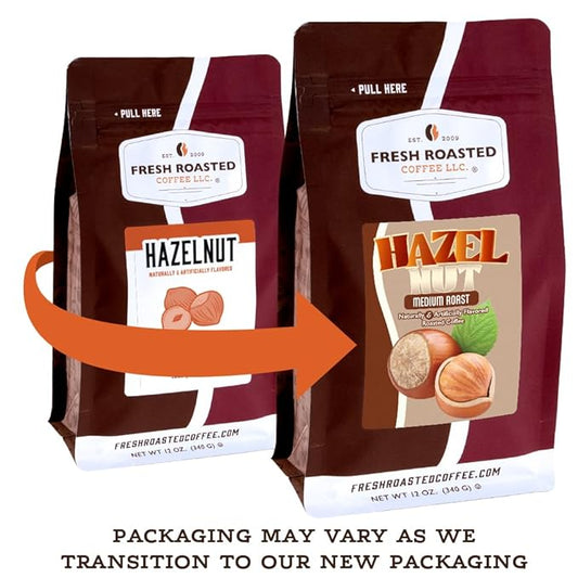 Fresh Roasted Coffee, Hazelnut Flavored Coffee, 12 oz, Medium Roast, Kosher, Ground