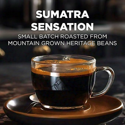 Maud's Sumatra Coffee Pods, 100 ct, Dark Roast Coffee in Single Serve Pods – 100% Arabica Coffee, Compatible with Keurig K Cups Maker
