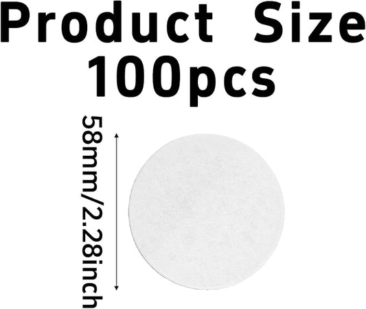100PCS 58mm Espresso Paper Filters - Unbleached Coffee Filter Papers for Portafilter Baskets, Puck Screen Protection Compatible with Most Espresso Machines