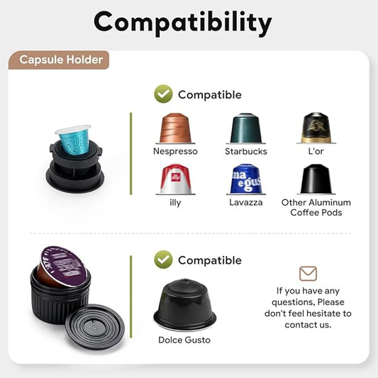 BENFUCHEN 3 in 1 Portable Espresso Machine With NO Heating Function, Type-C Charging Electric Espresso Maker, 17 Bar Mini Coffee Maker For N ESPRESSO/DolceGustoPods & Ground Coffee On the Go, Black