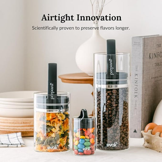 Prepara Evak Compact Glass Food Storage, Mini, Black