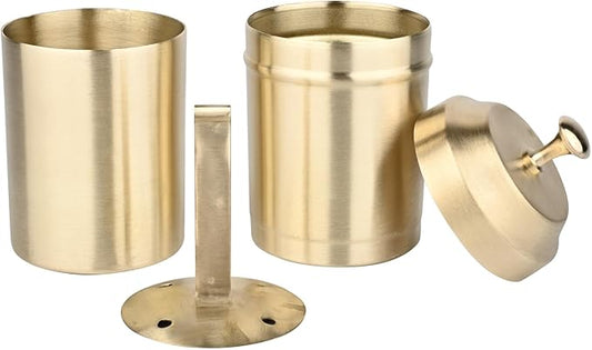 Brass Coffee Filter 350ml Single Cup Pour Over Brewer with Stand, Reusable Matte Brass Eco Friendly Drip Filter