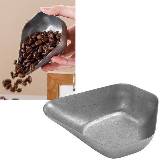 Diydeg Coffee Bean Dosing Cup, 2Pcs Retro Color 304 Stainless Steel Coffee Dosing Tray Bean Weight Tray Powder Weighing Plate for Home Cafe Restaurant
