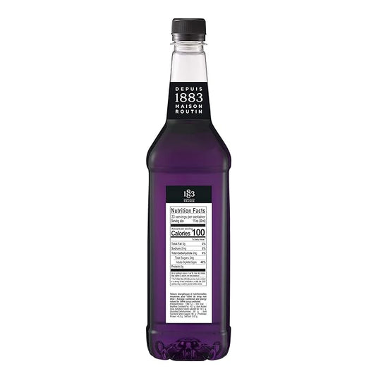 1883 Lavender Syrup for Drinks, Made in France, 1 Liter Plastic Bottle