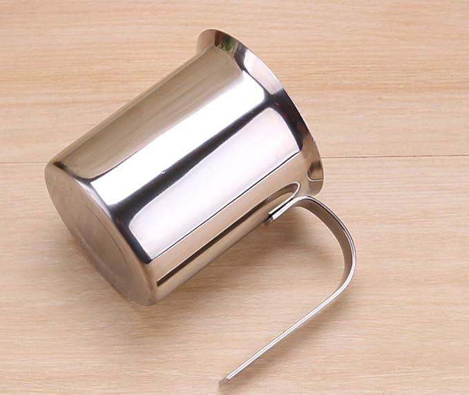 304 Stainless Steel Double-layer Manual Foamer for Milk Coffee, etc. (14 oz)