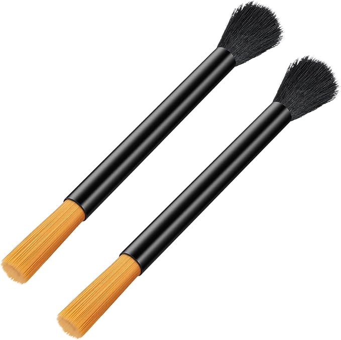 2 Pcs Coffee Grinder Cleaning Brush Dual Head Coffee Cleaning Brushes Dusting Espresso Brushes Accessories Cleaner Machine Cleanings Brush Clean Tool Bean Grain Coffees Tool for Barista Home Kitchen