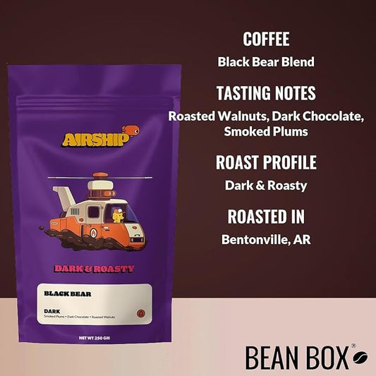 Black Bear Blend - Roasted by Airship Coffee - Whole Bean Coffee - 12 Ounce Bag
