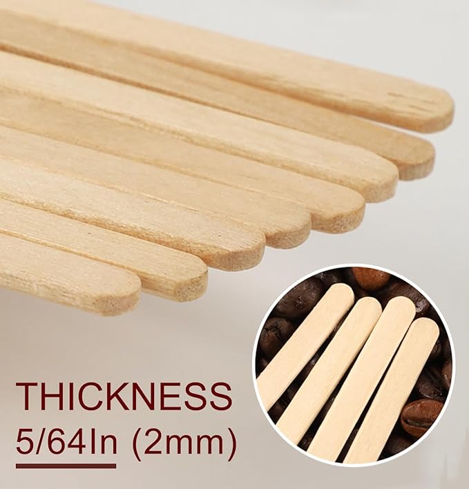 7.5 Inch 1000 Pcs Individually Wrapped Coffee Stirrers, Paper Wrapped Coffee Stir Sticks, Wrapped Stir Sticks, Tea and Hot Chocolate Gifts
