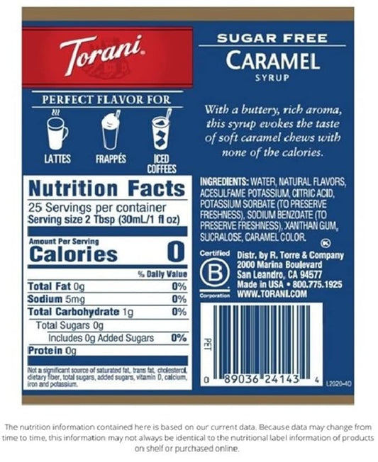 Syrup Pump Dispenser with Torani Sugar Free Caramel Syrup for Coffee, 25.4 oz Bundle – Syrup Pump Compatible With Torani Coffee Syrup