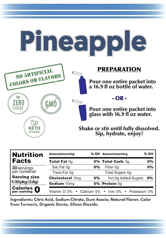 Drink Mix - 2GO (All NATURAL Pineapple)