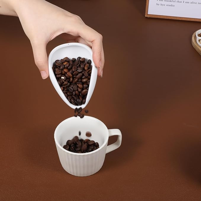 Ceramic Coffee Dosing Cup & Tea Storage Tray, Ceramic Single Dosing Tray, Single Dose Measuring Container for Brewing/Tea, Barista Accessories Set