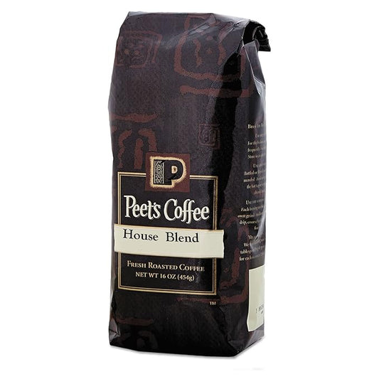 Peet's Coffee & Tea Bulk Coffee, House Blend, Ground, 1 Lb Bag